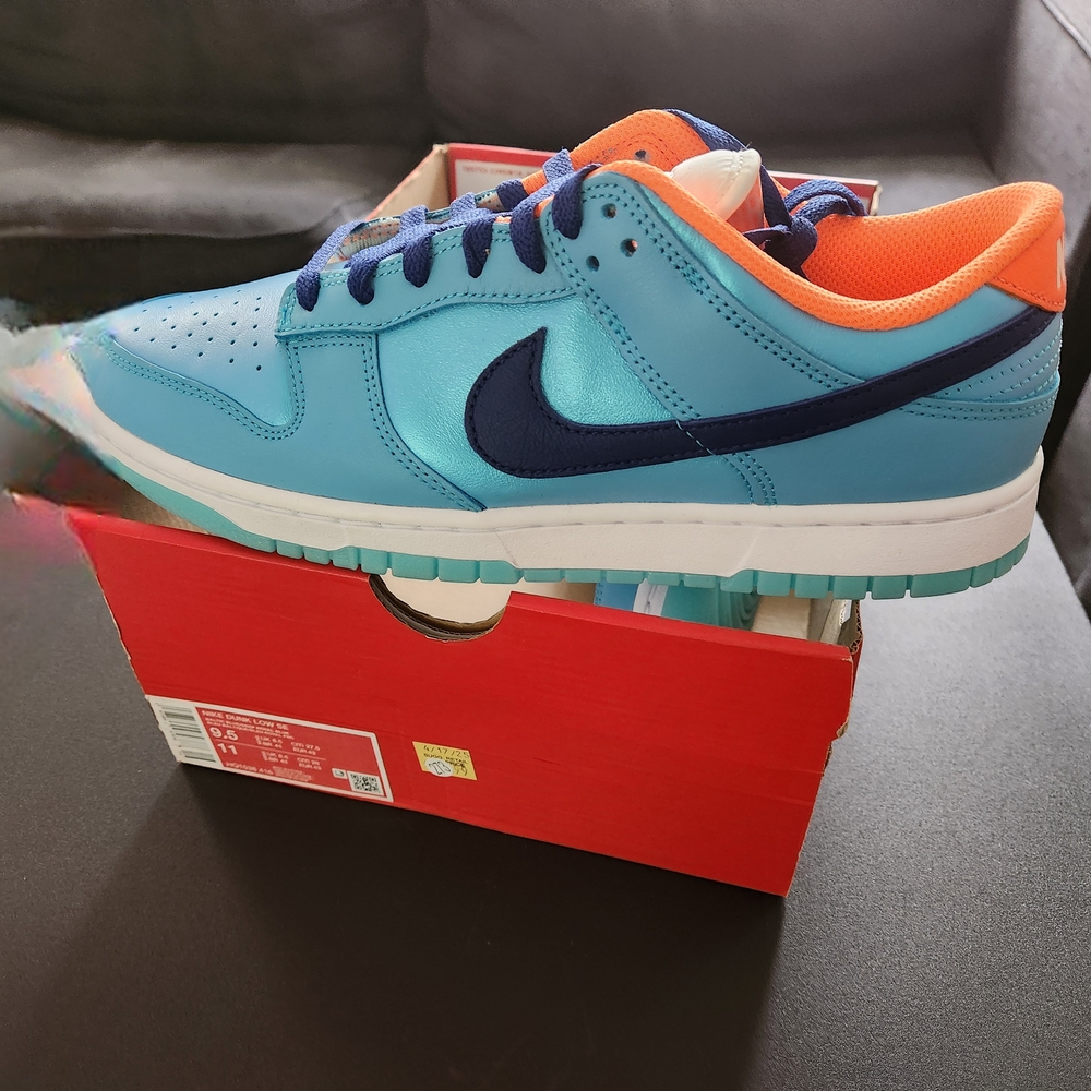 Nike Kids Blue and Orange Sneakers